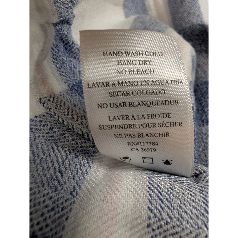 Rails Dylan Crop Top Size L Flannel Blue White Lo… - image 4